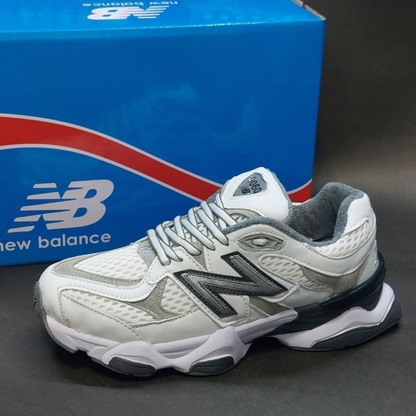 کتونی نیوبالانس 9060 سفید طوسی با کیفیت بالا new balance