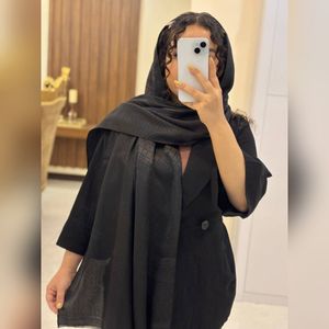 خرید انلاین شال مشکی ژاکارد ابریشم شاین