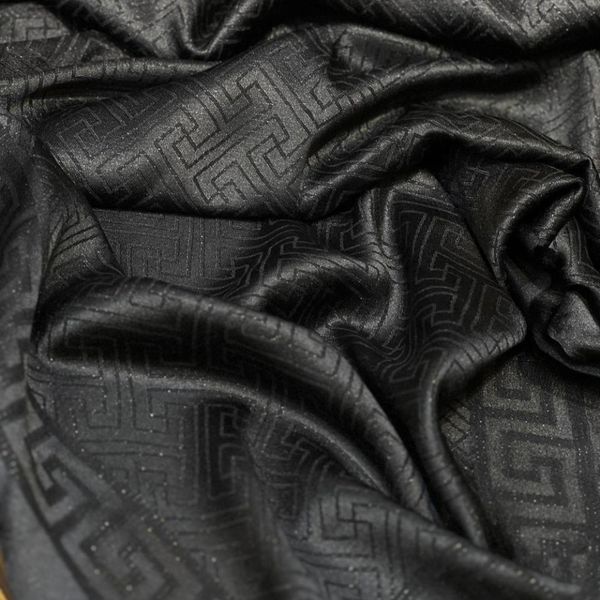 شال مشکی ژاکارد ابریشم شاین دورو