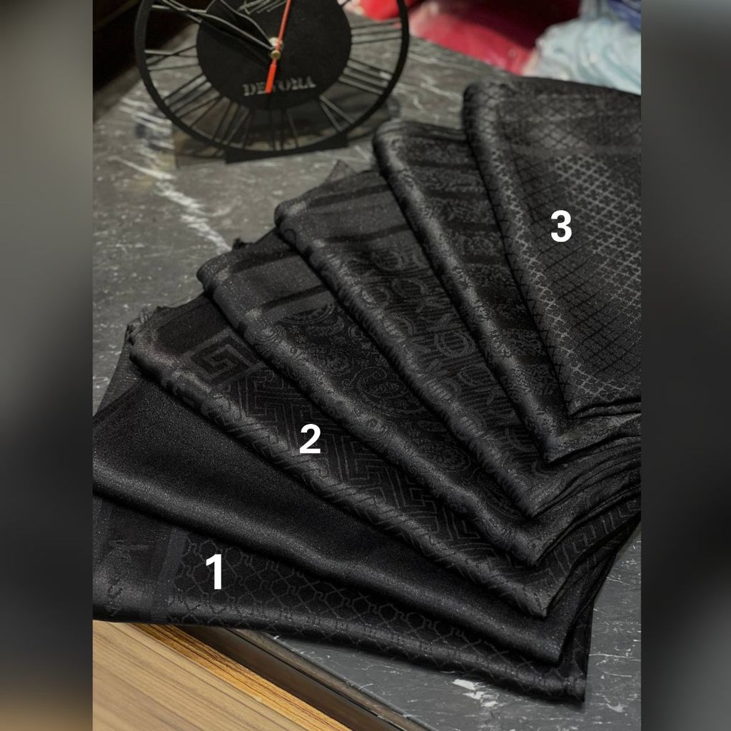 قیمت شال مشکی ژاکارد ابریشم شاین