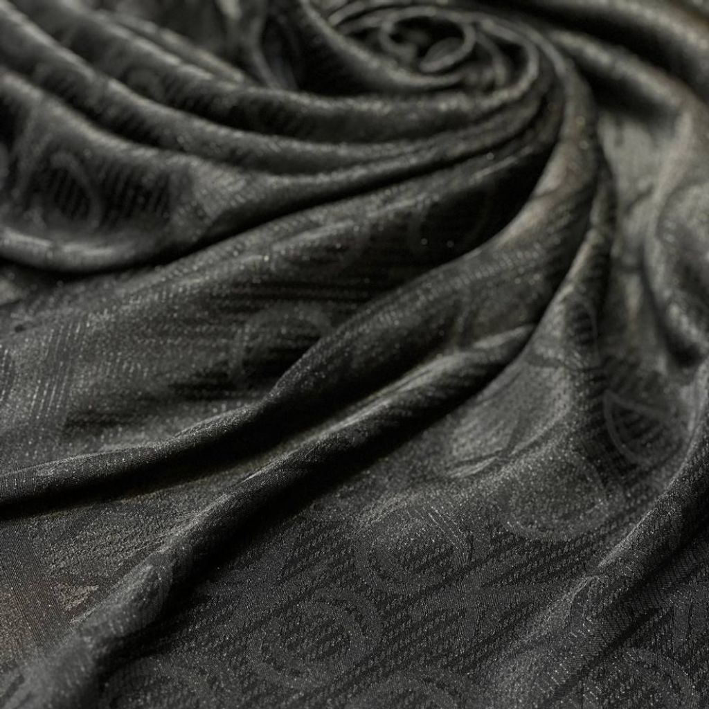 فروش اینترنتی روسری مشکی ژاکارد ابریشم شاین