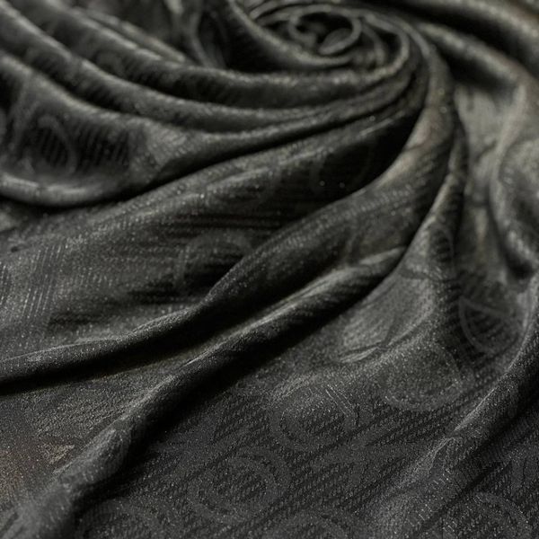 روسری مشکی ژاکارد ابریشم شاین