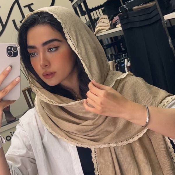 شال پلیسه سنگشور دورنوار کد 1125