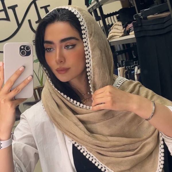 شال پلیسه سنگشور دورنوار کد 1125
