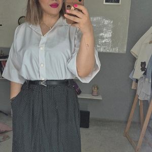 قیمت ارزان شومیز سفید زنانه لانگ🫠