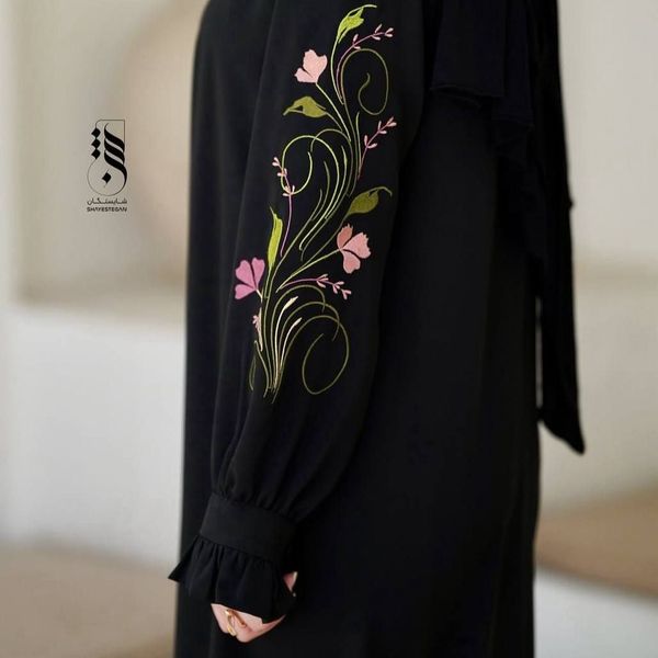 پیراهن عبایی مجلسی گل رز
