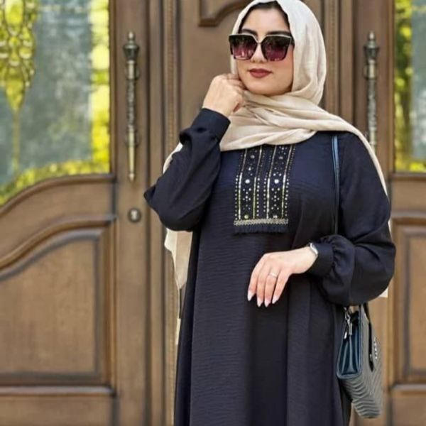 پیراهن بلند مشکی زنانه مدل نیلا