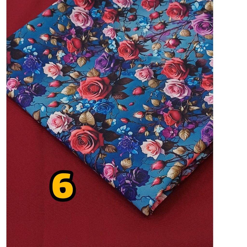 خرید انلاین پارچه کرپ فلور درجه یک 8