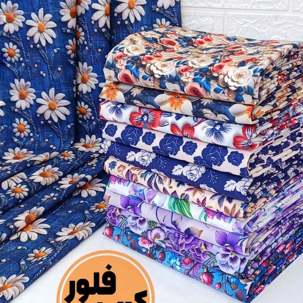 قیمت پارچه کرپ فلور درجه یک 8