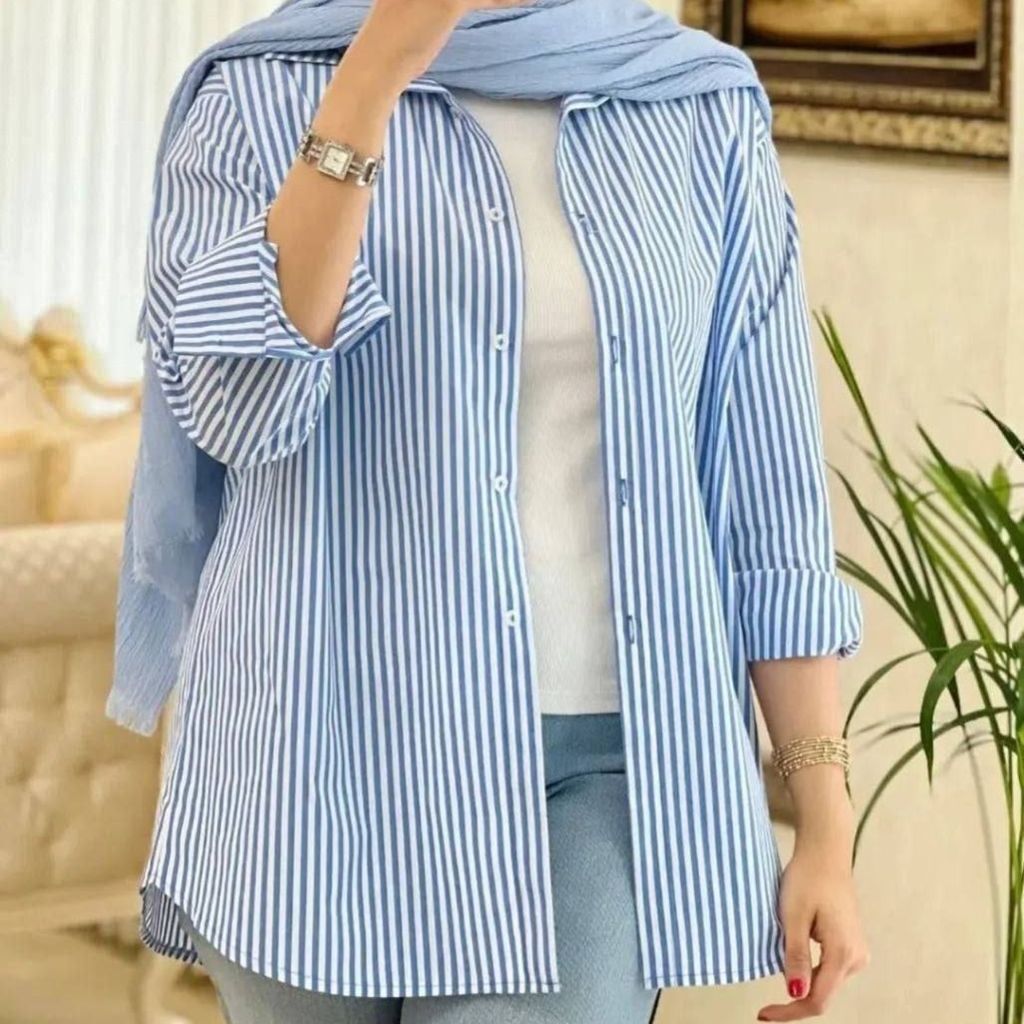 خرید اینترنتی شومیز زنانه بهاره راه راه