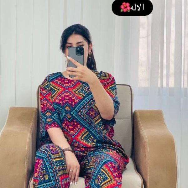 ست بلوز شلوار خانگی زنانه فانتزی نگین