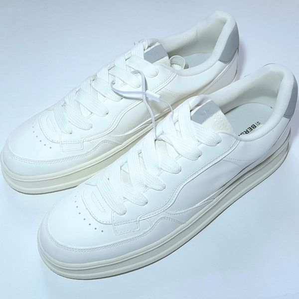 کتونی مردانه زنانه سفید برشکا Bershka basic sport