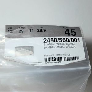 مشخصات کتونی مردانه زنانه سفید برشکا Bershka basic sport