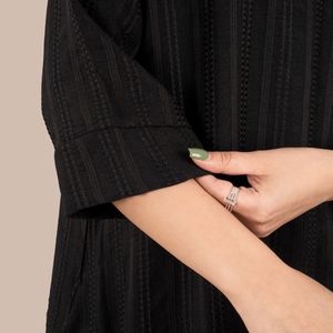 خرید انلاین کفتان کوک دوزی مشکی پاد
