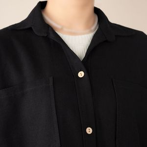 خرید انلاین شومیز دو جیب مشکی هانا