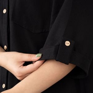 فروش اینترنتی شومیز دو جیب مشکی هانا