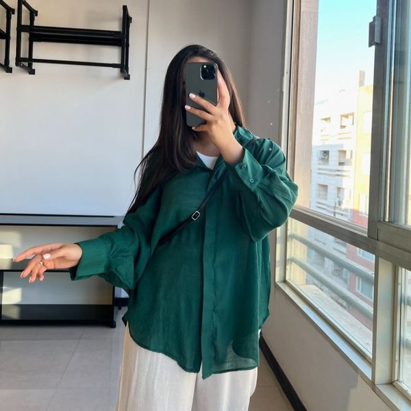شومیزمدادرنگی شیشه ای زنانه