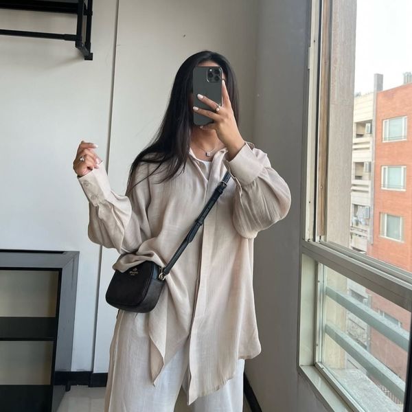 شومیزمدادرنگی شیشه ای زنانه