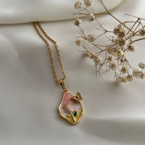 خرید انلاین گردنبند  زنانه میناکاری شده