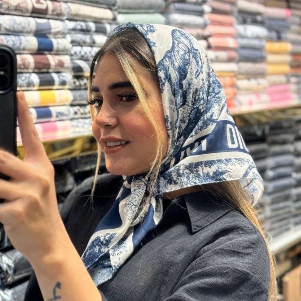 خرید اینترنتی مینی اسکارف دیور تمام نخ