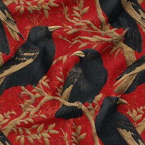 خرید آنلاین پارچه مخمل روبالشی پارچه باما طرح سه بعدی پرنده کد 5013932