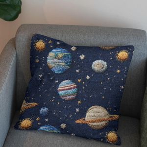 خرید آنلاین پارچه مخمل روبالشی پارچه باما طرح سه بعدی فضا کد 5013933