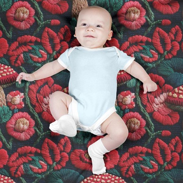 پارچه مخمل روبالشی پارچه باما طرح سه بعدی قارچ کد 5013946