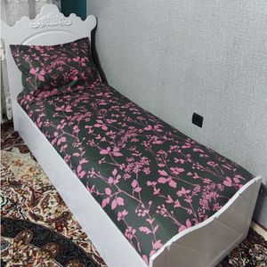 قیمت ملحفه کشدار تشک تخت یکنفره طوسی صورتی 