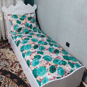 خرید آنلاین نیم ست روتختی تشک یه نفره گل رز ابی 