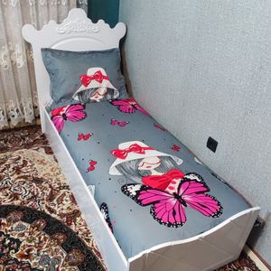 فروش اینترنتی نیم ست روتختی تک نفره دخترانه طوسی