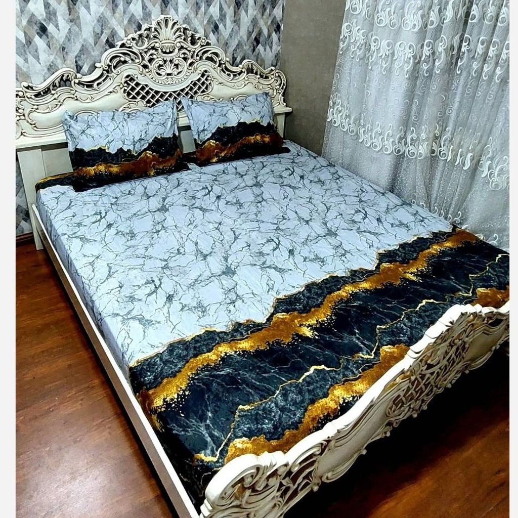 قیمت رونختی دونفره شنی ملحفه دورکشدوزی شده