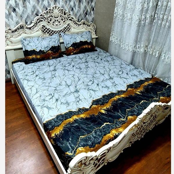 رونختی دونفره شنی ملحفه دورکشدوزی شده