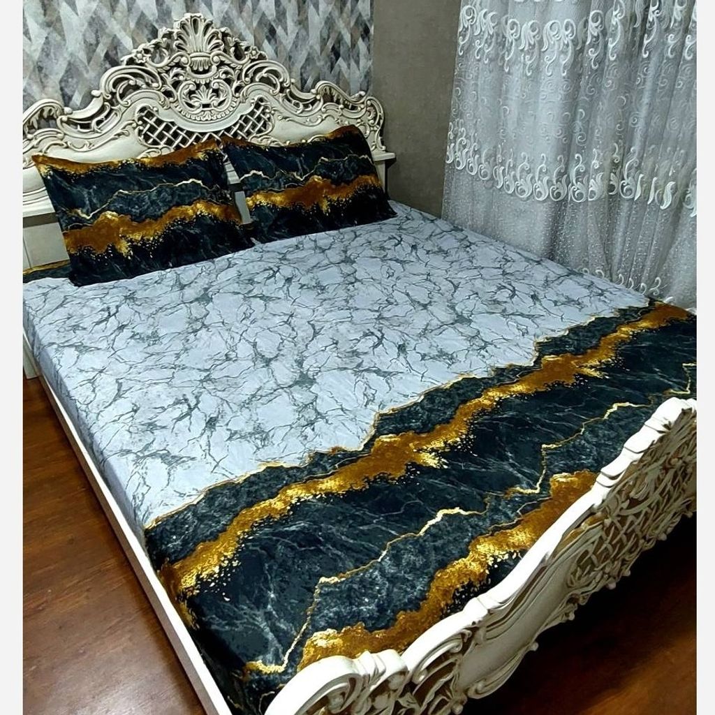 قیمت رونختی دونفره شنی ملحفه دورکشدوزی شده