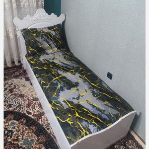 قیمت روتختی تک نفره طرح ماربل سوره ای همراه روبالش 