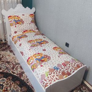 فروش اینترنتی روتختی نیم ست کشدار تخت یکنفره عروسکی دخترانه و پسرانه مناسب سیسمونی 