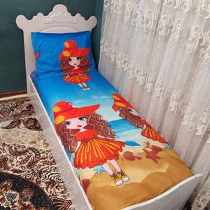 خرید اینترنتی روتختی کشدار تخت یک نفره طرح موفرفری ابی قرمز