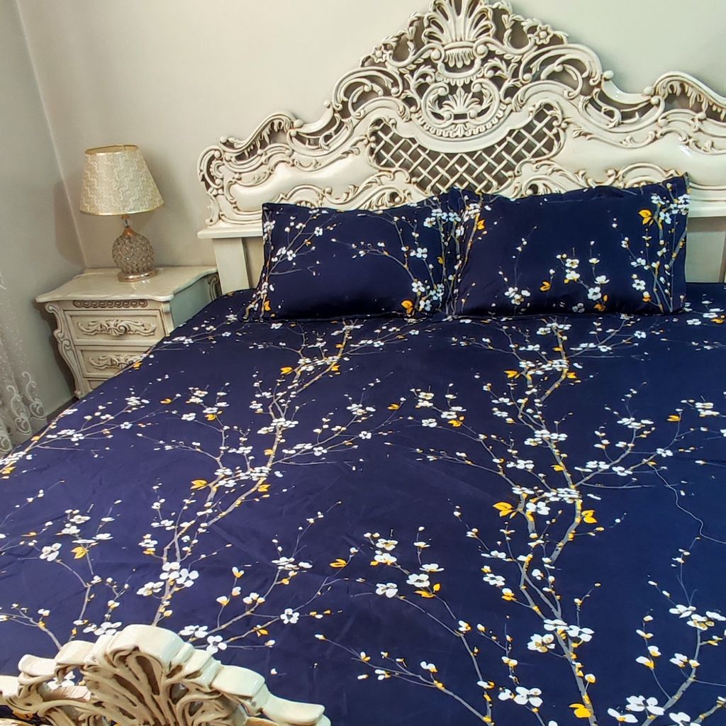 مشخصات ملحفه کشدار روتختی  طرح شکوفه