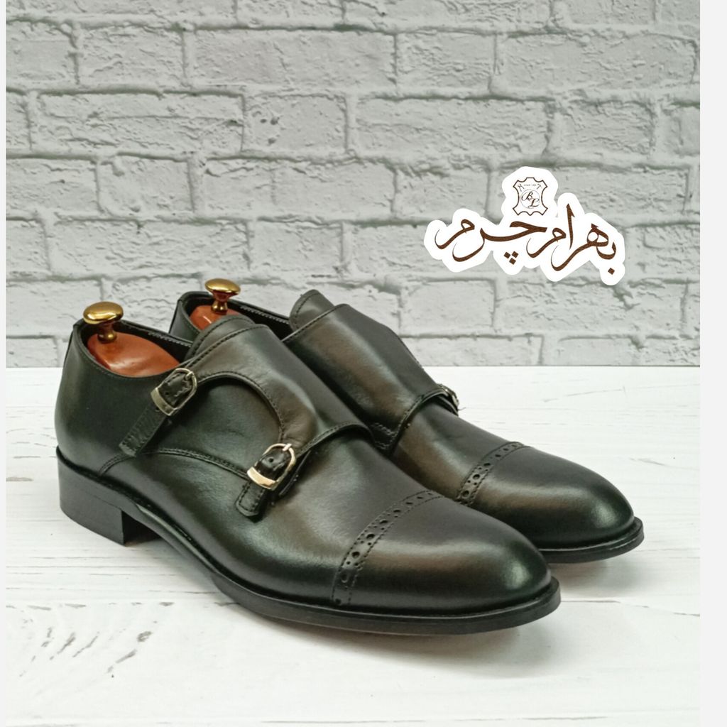 خرید آنلاین کفش مردانه مجلسی چرم طبیعی مدل آلفردو مشکی 