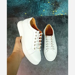 فروش اینترنتی کفش مردانه ونس شیک چرم طبیعی دست دوز مدل تونی سفید 