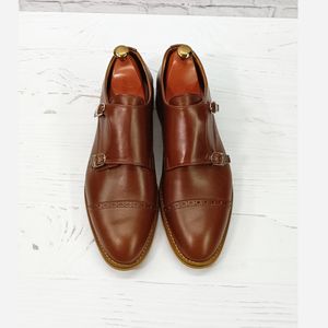 مشخصات کفش مردانه مجلسی چرم طبیعی مدل آلفردو قهوه ای 