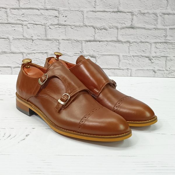 کفش مردانه مجلسی چرم طبیعی مدل آلفردو قهوه ای