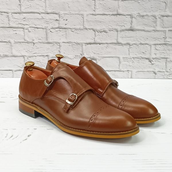 کفش مردانه مجلسی چرم طبیعی مدل آلفردو قهوه ای