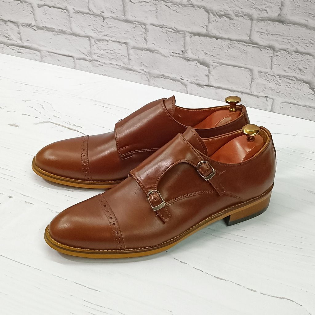 فروش اینترنتی کفش مردانه مجلسی چرم طبیعی مدل آلفردو قهوه ای 