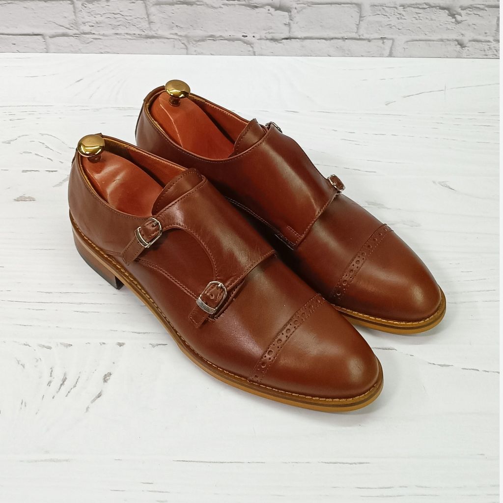 فروش اینترنتی کفش مردانه مجلسی چرم طبیعی مدل آلفردو قهوه ای 