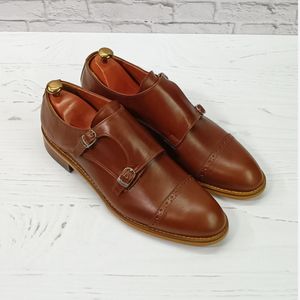 فروش اینترنتی کفش مردانه مجلسی چرم طبیعی مدل آلفردو قهوه ای 