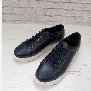 قیمت کفش مردانه ونس شیک چرم طبیعی دست دوز مدل تونی سرمه ای 