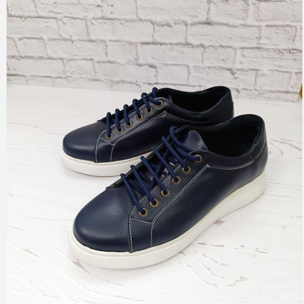 کفش مردانه ونس شیک چرم طبیعی دست دوز مدل تونی سرمه ای