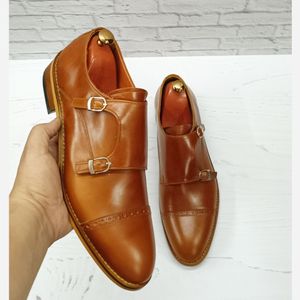 خرید آنلاین کفش مردانه مجلسی چرم طبیعی مدل آلفردو عسلی 