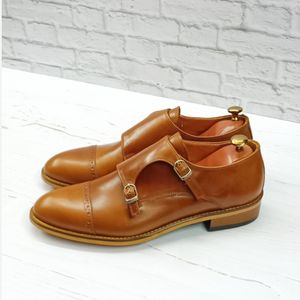 خرید آنلاین کفش مردانه مجلسی چرم طبیعی مدل آلفردو عسلی 