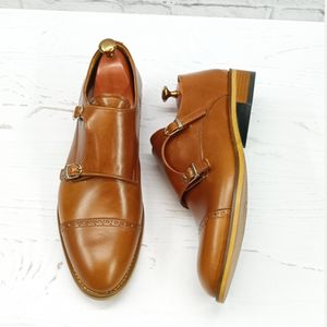 خرید اینترنتی کفش مردانه مجلسی چرم طبیعی مدل آلفردو عسلی 